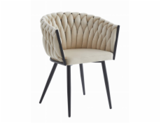 Leobert Židle ORION - béžový samet / černé nohy x 1