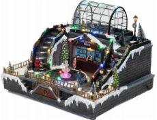 Fééric Lights and Christmas Vánoční dekorace Fééric Lights a Vánoce Vánoční scéna, kluziště s LED osvětlením