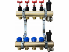 Kisan KRPTp - Rozdělovač 1 pro plošné a radiátorové vytápění s 3/4  vývodem, standard Eurokonus KRPTp 4 [1]