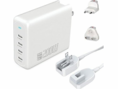 4smarts Nabíječka Nabíječka 4smarts GaN Flex Pro 200W 4 USB-C, bílá