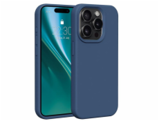 Silikonové TPU pouzdro Etteri pro iPhone 15 Pro tmavě modré