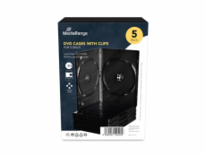 Obal na 2 DVD 14mm černý - 5 ks