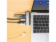 MANHATTAN Dokovací stanice USB-C 4v1, HDMI, USB-C PD 100W, USB-A 3.0, 3.5mm Jack