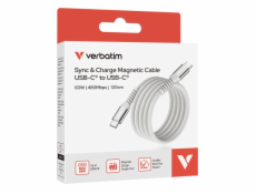 Verbatim USB-C->C magnetický kabel Sync & Charge 60W šedý