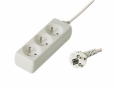 Predlžovací prívod 230V, 2m, 3 zásuvky