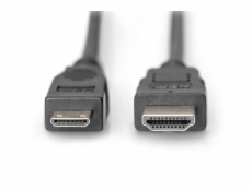 Digitus HDMI 1.3 / 1.2 (C to A) pripojovací kábel 2 m, pozl. kontakty