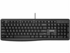 CANYON drátová klávesnice KB-50, USB, nízký zdvih, tenký design, chocolate key cap