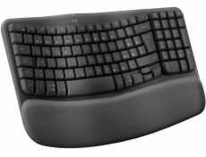 Logitech klávesnice Wave keys - bezdrátová/bluetooth/ergonomická/CZ/SK - grafitová
