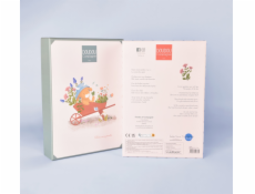 Doudou Dárková sada Plyšová kravička Aneth s dečkou zelená 28 cm