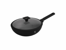Pánev WOK s titanovým povrchem a poklicí 28 cm Matte Black Collection
