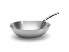 WOK pánev de Buyer, 3608.28, průměr 28 cm, objem 3 L, zahnutý okraj, na všechny typy varných desek
