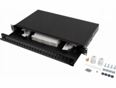 Lanberg Rozvaděč optických vláken 24xSC Simplex / 24xLC Duplex RACK 19 1U černý + příslušenství