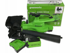 Greenworks 40V foukač/vysavač Greenworks GD40BVIIK, sada 2x nabíječek + 2x 2Ah baterie