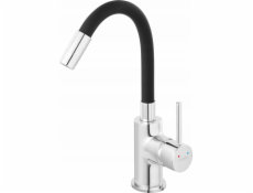 Ferro Umyvadlová baterie FIESTA, černý flexibilní výtok, chrom