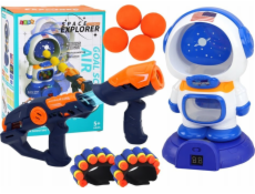 LeanToys Astronaut Střílečka Arkádová Hra 2 Zbraně Míčky Šipky