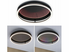 Paulmann Stropní lampa SPACEGLOW ONE LED 3D DIM RGB rainbow 38W 3900lm 3000-6500K dálkové ovládání 230V matná černá / kov