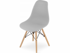 Leobert Sada bílý kulatý stůl TODI 100 + 4 šedé židle OSAKA