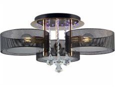 Mdeco Stropní lampa Stropní lampa glamour ELMDRS8006/3 TR NET MDECO kov LUMINAIRE křišťálové s dálkovým ovládáním zlato-černá