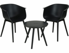 ProGarden Sada zahradního nábytku ProGarden, 3dílná, PP, černá