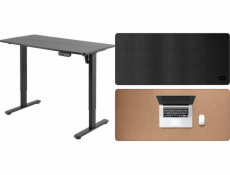 Mozos Desk Mozos Desk ED-PRO černý 120 cm x 60 cm + LDP1260 černá podložka