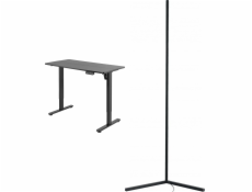 Mozos Desk Mozos Desk ED-PRO Černý 120 cm x 60 cm + Rohová stojací lampa LC-RGB LED černá