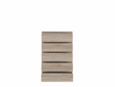 Komoda Domoletti LSQK312-D30F, hnědá, 42,2x77,2x128 cm