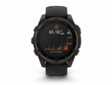 Garmin - fenix 8 Solar Sapphire - 47 mm - Carbon Gray DLC Titanium with Black | Pebble Gray Silicone Band, EU