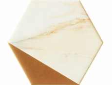 Keramický obklad Flare Gold Hex, 12,5 x 11 cm