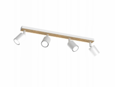 Luminex Stropní svítidlo Terra 9983, páskové, 4x8W, GU10, bílé/dřevěné
