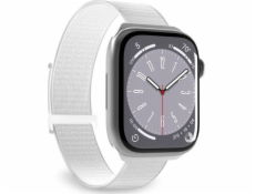 Puro Nylonový sportovní řemínek Apple Watch 4/5/6/7/SE/8 40/41 mm (bílý)
