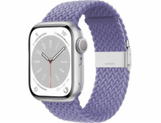 Crong Crong Wave Band – Pletený řemínek pro Apple Watch 38/40/41 mm (fialový)