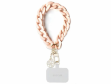 Guess Wrist Chain 4G Charm Strap Acrylic Pink Nové