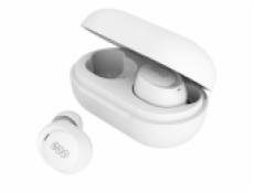 QCY - T27, zcela bezdrátová špuntová sluchátka s dobíjecím boxem, bílá