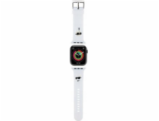Karl Lagerfeld Řemínek Karl Lagerfeld KLAWMSLKCNH Apple Watch 38/40/41 mm bílý/bílý řemínek 3D Gumové hlavy Karl&Choupette Karl Lagerfeld Řemínek Karl Lagerfeld KLAWMSLKCNH Apple Watch 38/40/41 mm bílý/bílý řemínek 3D Gumové hlavy Karl&Choupette