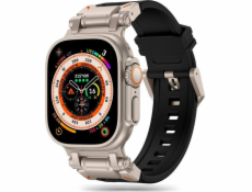 Tech-Protect Řemínek Delta Pro pro Apple Watch 4/5/6/7/8/9/SE/Ultra 42/44/45/49mm černý/titanový