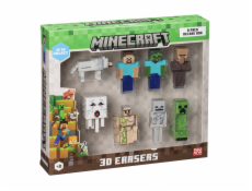 MINECRAFT 3D ERASERS - 8 PACK DELUXE BOX VER.A