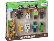 MINECRAFT 3D ERASERS - 8 PACK DELUXE BOX VER.B