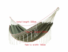 Houpací síť DOMOLETTI 10220T2, tmavě zelená, 220×160 cm