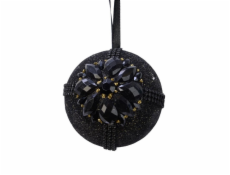 DECORIS Plastová vánoční hračka 740030, černá, 8 cm