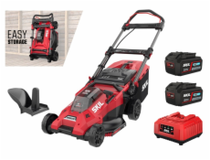 SKIL_RED Akumulátorová sekačka na trávu SKIL, 43 cm, 2x18V, 2x4Ah