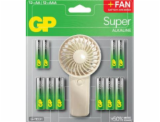GP Baterie SUPER 12AA+12AAA a ventilátor