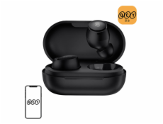 QCY - T27, zcela bezdrátová špuntová sluchátka s dobíjecím boxem, černá