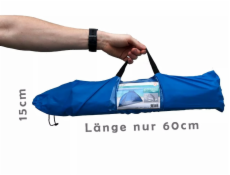 Plážový přístřešek skládcí UV50+ 270 x 120 x 120 modrá KO-X61900550