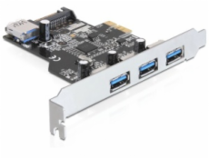 DeLock PCI Express karta&gt; 3 x externý + 1 x interný USB 3.0