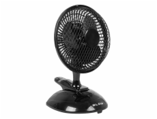 Stolní ventilátor 6 /15cm s klipem 25W 2v1 černý