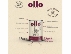 OLLO Pure Duck with apple - vlhké krmivo pro psy - 400g OLLO Pure Duck with apple - vlhké krmivo pro psy - 400g