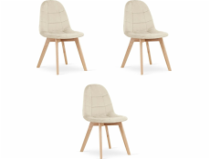 Leobert Židle BORA - béžový samet x 3