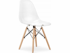 Leobert Židle OSAKA průhledná / přírodní nohy x 2