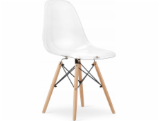 Leobert Židle OSAKA průhledná / nohy z přírodního materiálu x 1