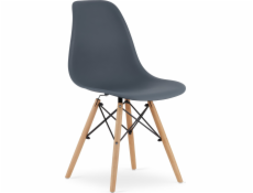 Taakie Meble Židle Takakie Meble OSAKA tmavě šedá / přírodní nohy x 4